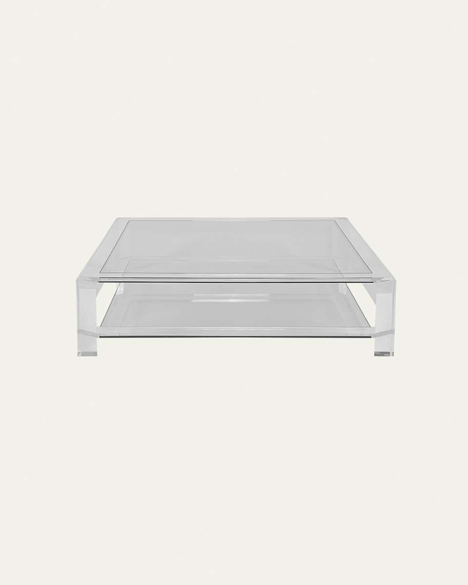 Surrey Acrylic Square Cocktail Table, Large